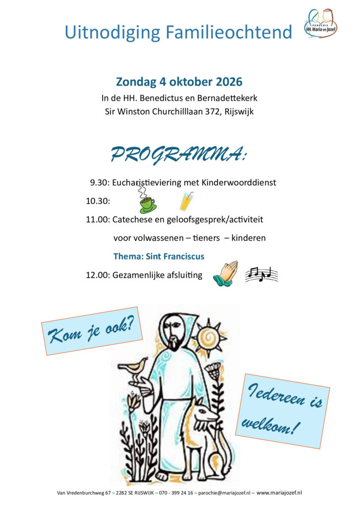 Uitnodiging Familieochtend 4 oktober